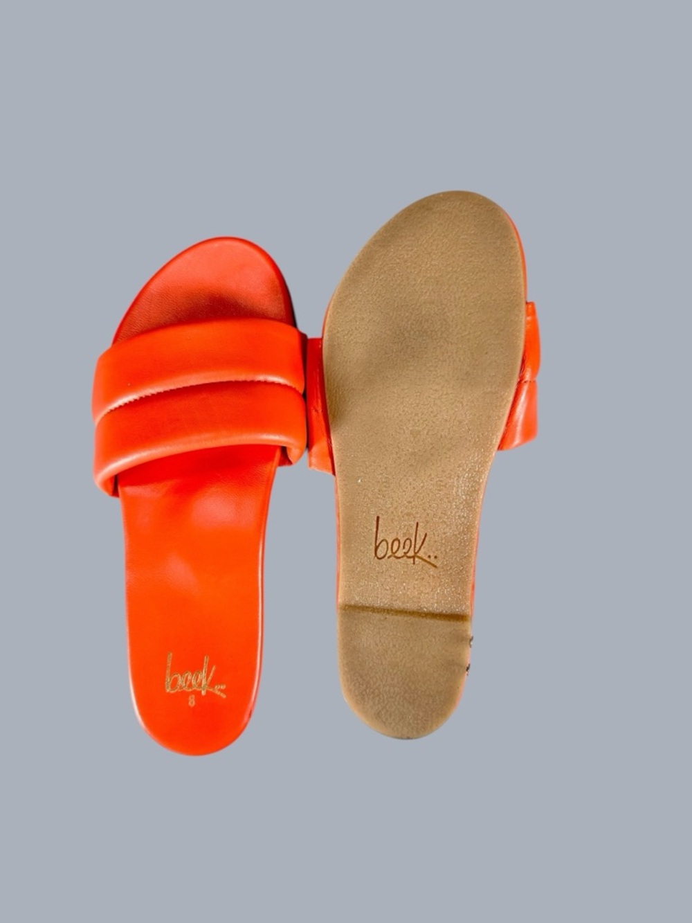 Beek Women’s Sugarbird Slide Sandals in Tangerine - Picture 12 of 13